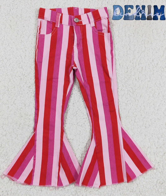 red/pink flare jeans (READ DESCRIPTION)